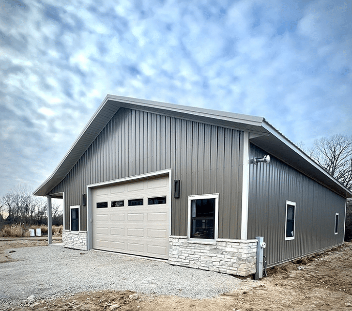 Post Frame Hobby Storage Building