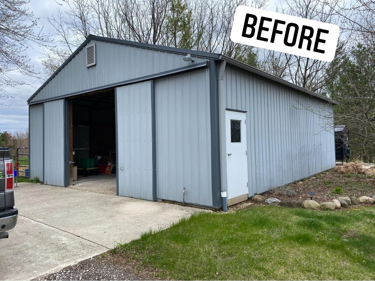 Pole Barn Remodel Before Photo