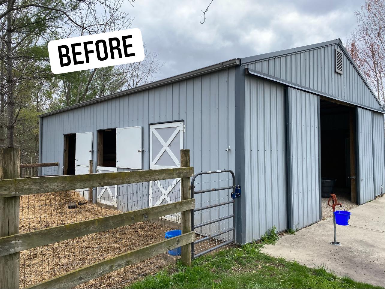 Post Frame Construction Remodel Before Image