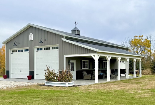 Everlast Structures in the process of building a pole barn